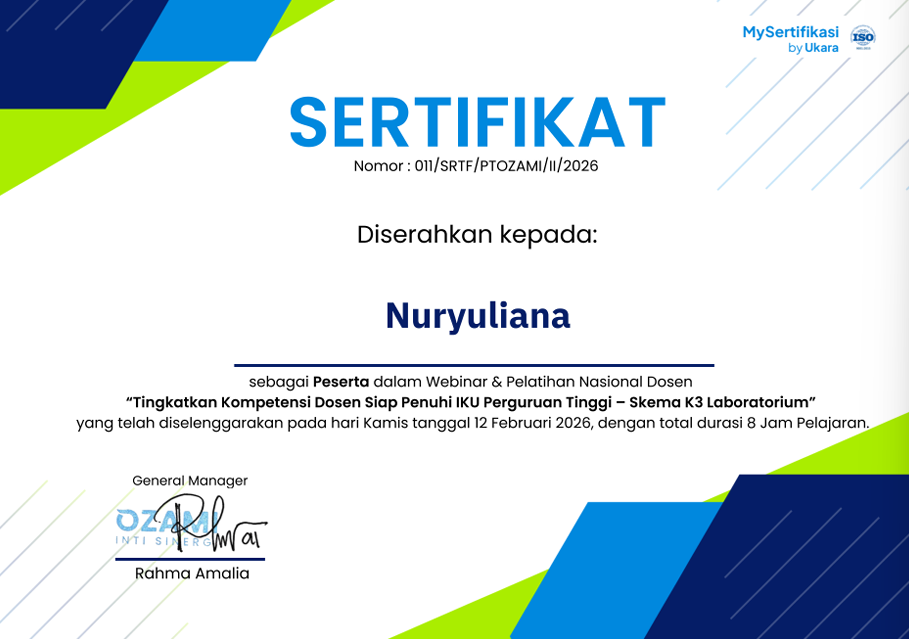 Surat Tugas dan Sertifikat Webinar & Pelatnas Dosen 